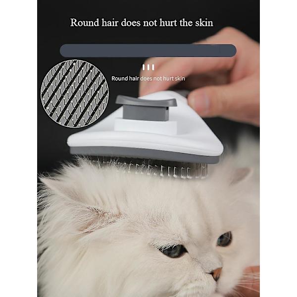 Self-cleaning Brush And Grooming For Cats And Dogs To Remove Loose Undercoat grey