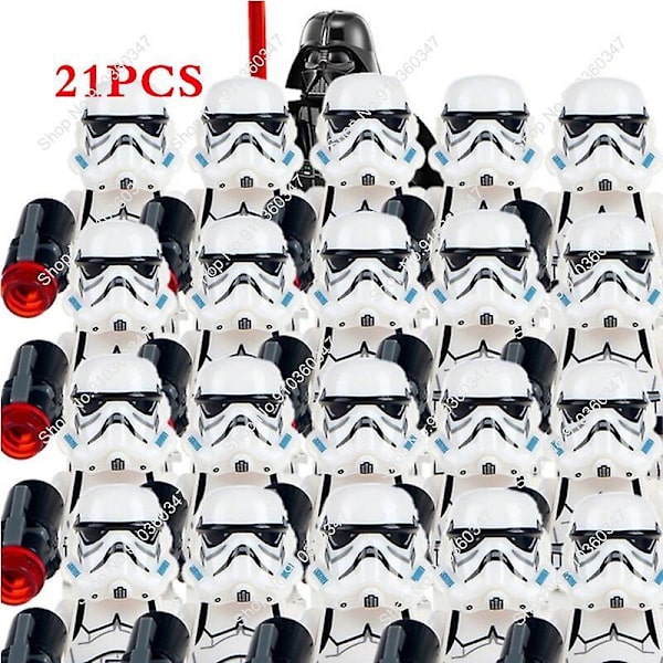 21 Pieces Of New Star Strom Wars Clone Trooper Compatible With 9488 Building Blocks Children's Toys