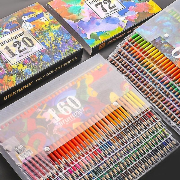 Back To School 150/120/72/48 Colors Brutfuner Colored Pencils Professional Colour Drawing Coloring Pencil 48PCS