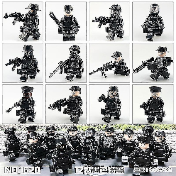 Set Of 18 Minifigures Military Series Villain Mini Figures Building Block Toys