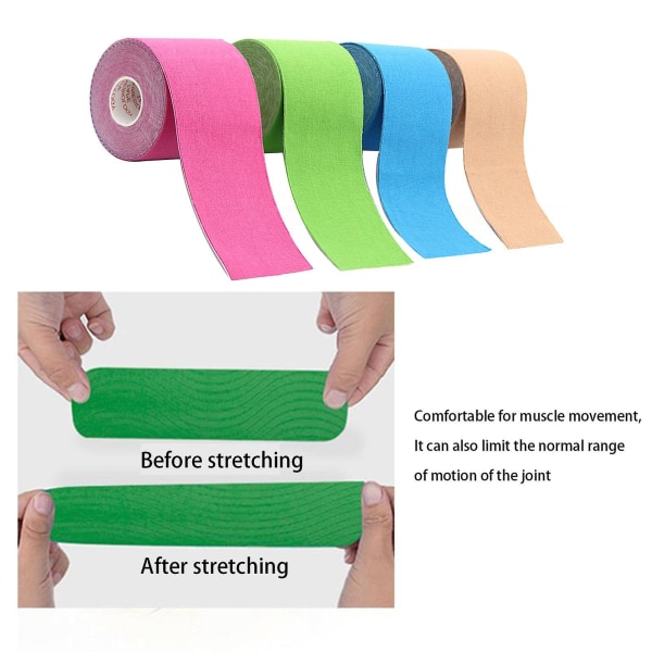 2.5cm*5m Kinesiology Tape For Face V Line Neck Eyes Lifting Wrinkle Remover Sticker Tape Facial Skin Care Tool Bandagem Elastica Bright Green