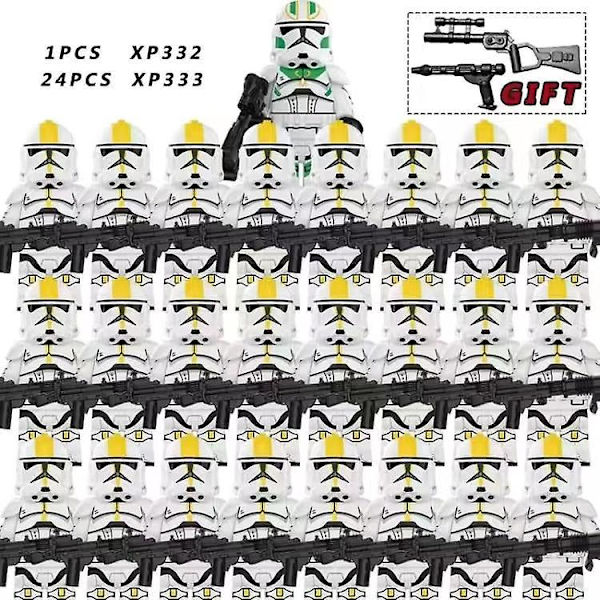 25 stk. Star Wars The 322/501st Legion Mandalorian Sith Trooper Clone Warrior Hjelm Minifigur Byggelegetøj Star Troopers-20