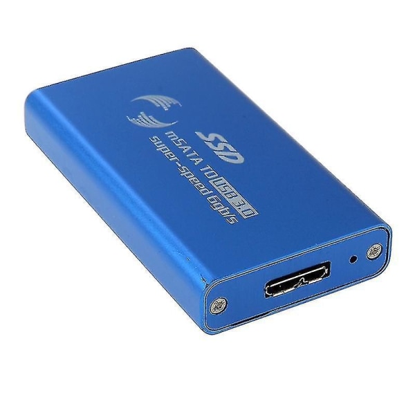 6gb/s Msata Solid State Disk Ssd To Usb 3.0 Hard Disk Case(blue)