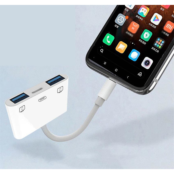 Lightning Converter Adapter To Usb Otg, For Iphone, Mouse, Keyboard, Loading, U, Camera, Data Transfer