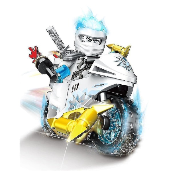 Ninja Building Blocks Motorcycle Doll Model Toy 8pcs/set