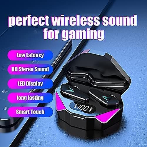 Wireless Earbuds Low Latency Waterproof Mic Noise Cancelling Gaming Earbuds Bt 5.0 Touch Enabled
