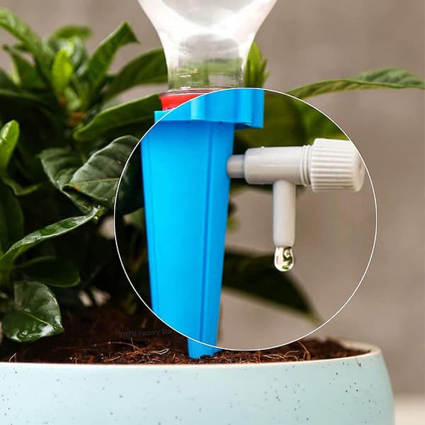 Self Watering Spikes 12pack Slow Release Control Valve Switch Automatic Watering Devicesadjustable Plant Watering Devices For Outdoor And Vacation Pla