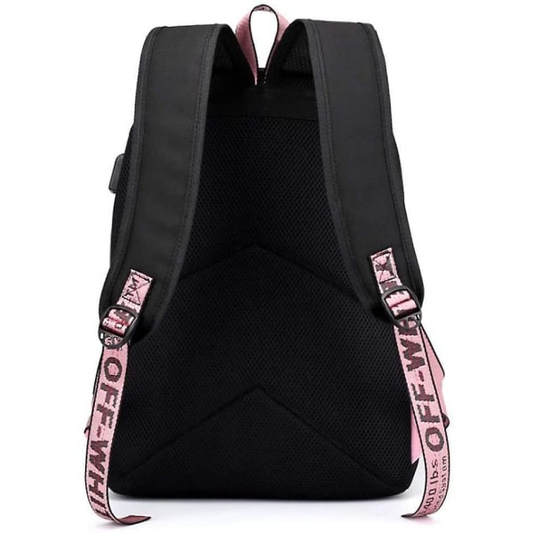 Middle School Student Backpack, B-t-s College Casual Bag Side Configuration Usb Interface And Headphone Jack. (black 2)