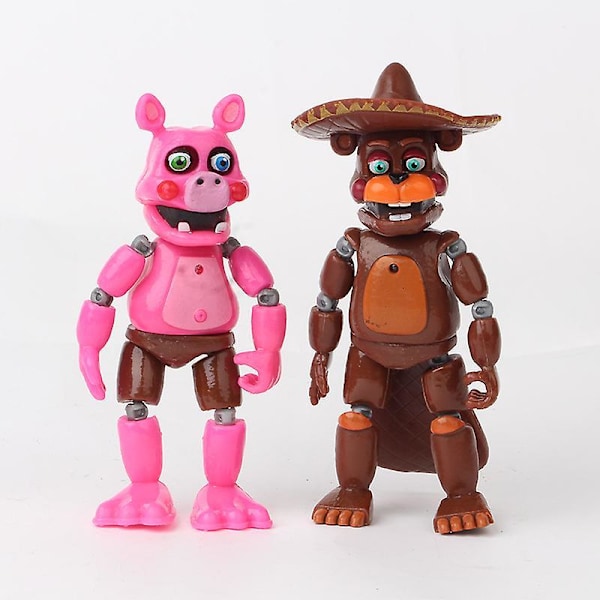 6 stk. Midnight Harem Five Nights At Freddy's Dukke Tegneserie Anime Dukke Legetøj Gave Med Bevægelige Led