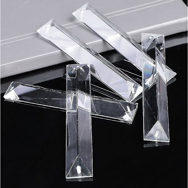 Glass Rectangle Hanging Crystal Chandelier Prism Drop Pendant In For Lighting 120mm 1 hole