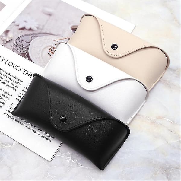 Leather Sunglasses Shell Portable Eye Glasses Bag Protector Box Spectacle Case1pcs-beige
