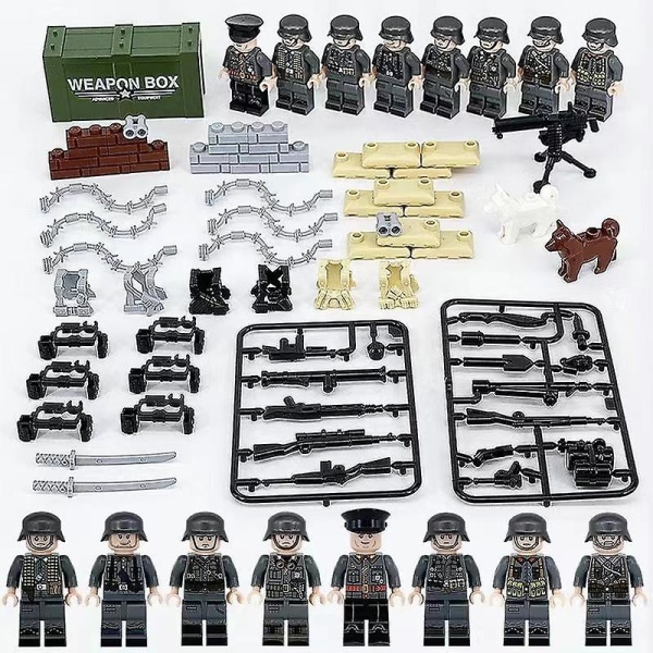 Military Building Block Minifigure Set, Small Particles, Assembling Building Block Toy