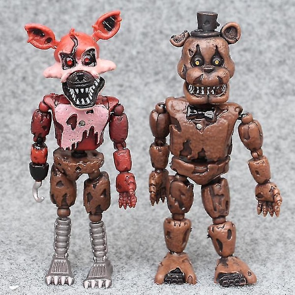 6pcs/set Pvc Five Nights At Freddy\'s Action Figure Fnaf Bonnie Foxy Freddy