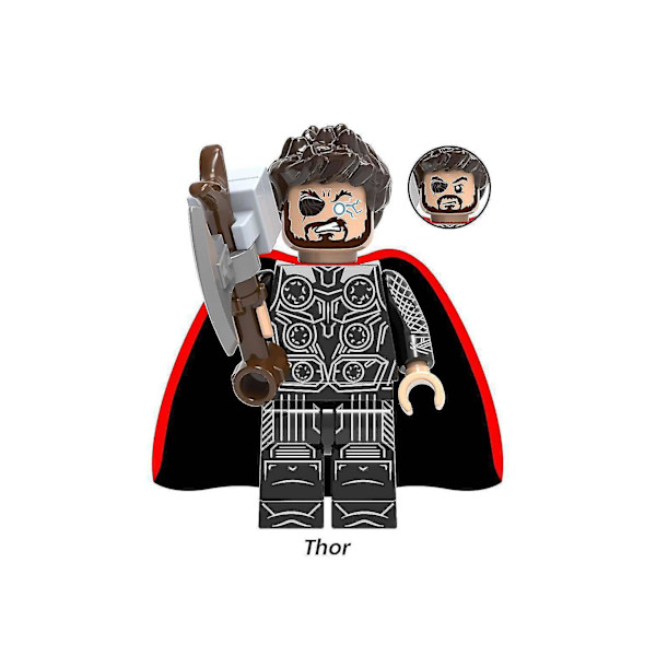 8pcs Avengers Heroes Iron Man Little Pepper Nova Thor Children Assembled Building Block Minifigure Toy