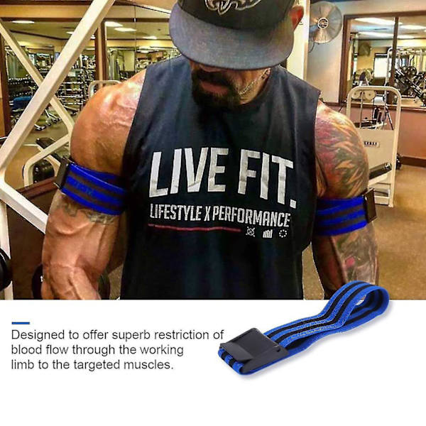 4pcs/set Occlusion Training Bands Blood Flow Restriction Bands Bicep Muscle Training Straps blue
