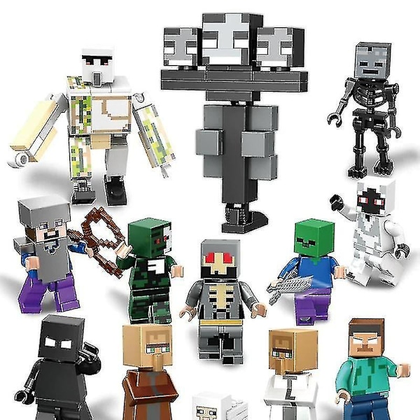 13pcs Figures My World Assemble Building Blocks