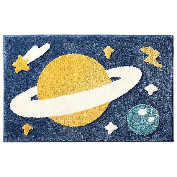 Cartoon Mat, Bathroom Anti-Slip Anti-drop Mat, Absorbent Foot Mat, Bathroom Door Mat (Planet)