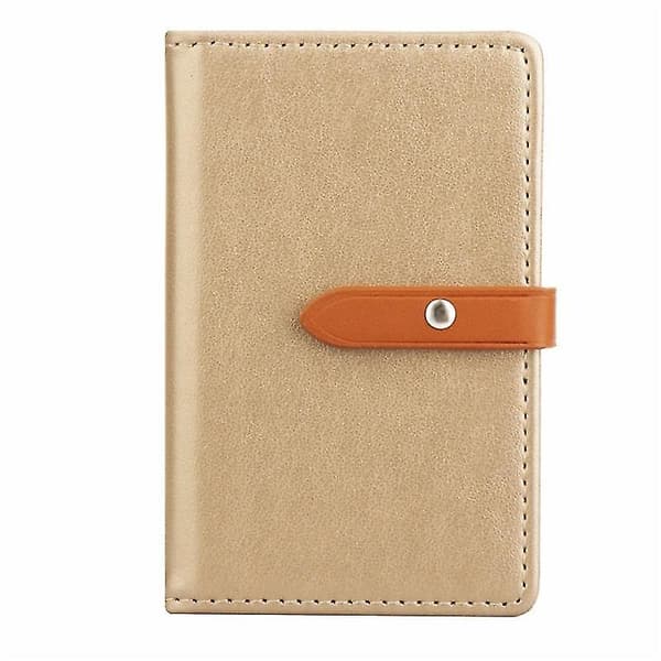 Creative Folio Phone Pouch Self Adhesive Pu Leather Holder Cell Phone Back Patch Pocket (golden)