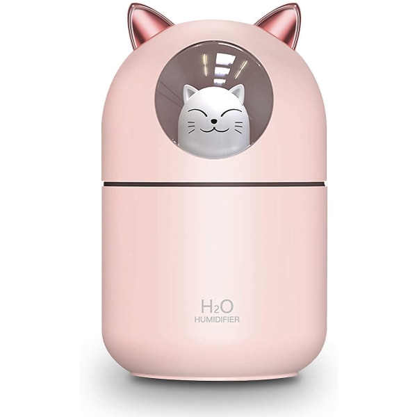 Humidifier Cool Mist Humidifier For Home,cute Cat Night Light,pink