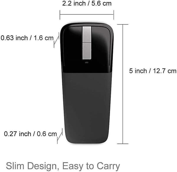 Mouse,arc Mouse,folding Mouse,  Wireless Mouse With Nano Receiver, Lower Noise, Portable Mobile Optical Mouse Arc Suitable For Notebook, Computer, Lap