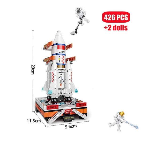 City Aerospace Rocket Launch Center Architecture Building Blocks Model Ideas Space Astronaut Figures Bricks Stem Toys For Kids426pcs No Box