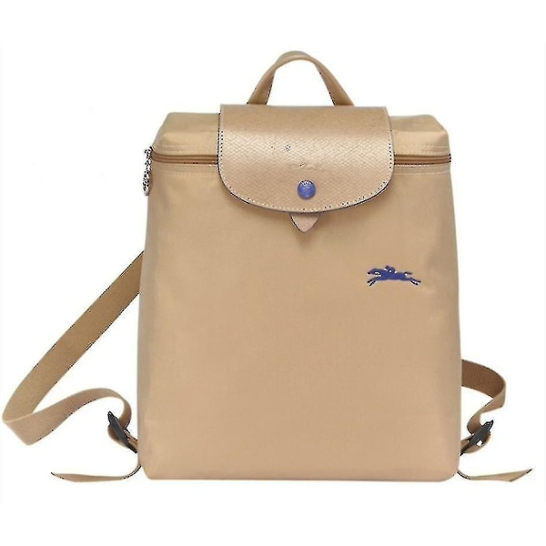 Longchamp Dumpling Bag Casual Lightweight Waterproof Nylon Backpack A Khaki
