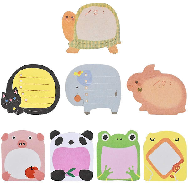 Cartoon Sticky Notes Self Sticky Notes Cute Animals Shaped Sticky Notes For Students Home Office Roommates Gifts 8Pcs