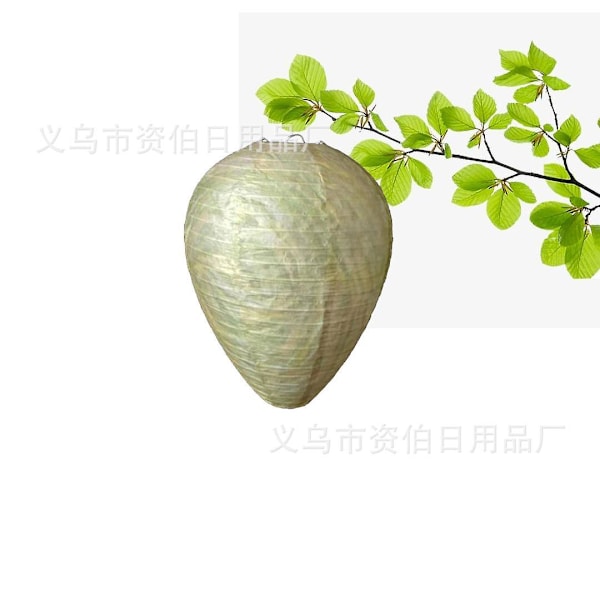 4 Pieces Waterproof Wasp Nest Decoys Hanging Hornet Deterrents Fake Cloth Wasp Nest Non-toxic Bee Decoy Deterrent For Home And Garden Outdoors Light Green Paper