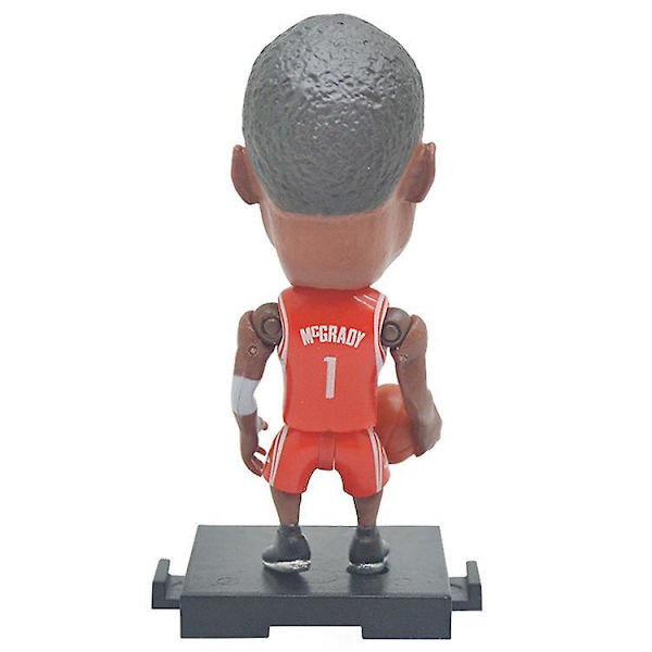 7cm Height Cartoon Style Nba Super Star Action Figures, Doll Toy Assembly, Optional Choice, Diy McGrady 1 Red