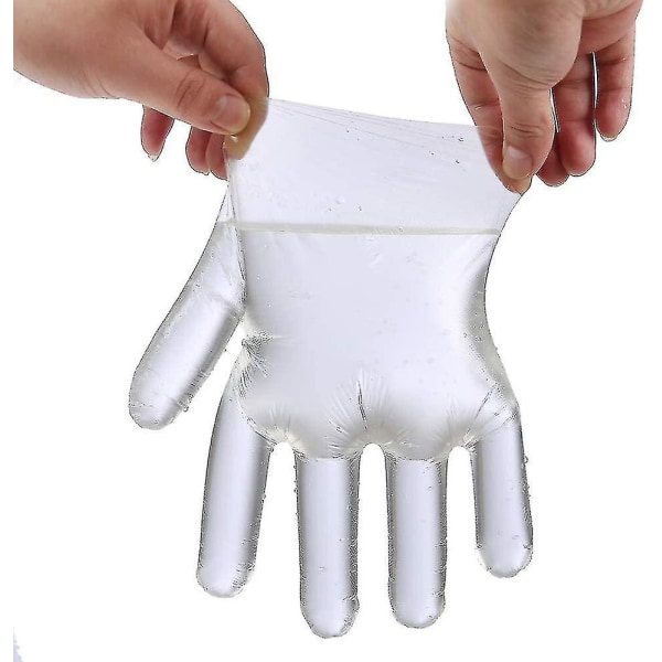 500 Pcs Plastic Disposable Gloves, Transparent, One Size Fits Most