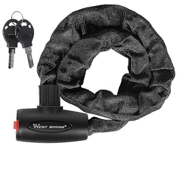 Bicycle Lock Bicycle Security Anti-theft Chain Lock With 2 Keys Password Lock 47 inches