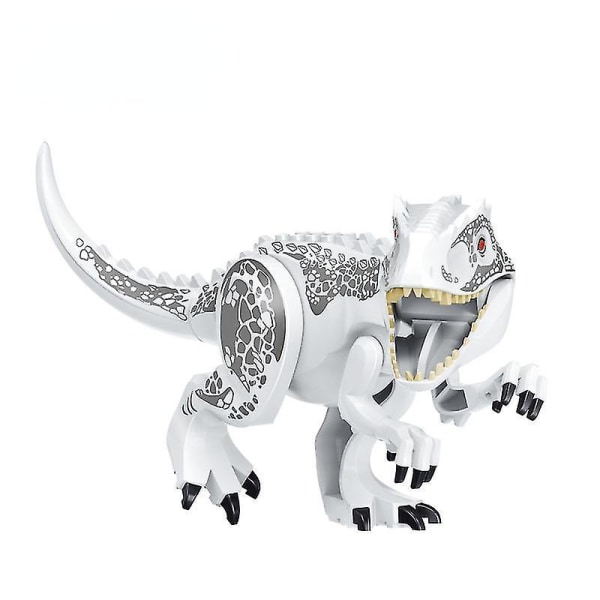 Jurassic World Large Building Block Dinosaur Tyrannosaurus Rex Assembled Toy Puzzle Building Blocks White Tyrannosaurus Rex