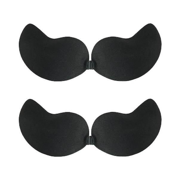 2 Pack Self Adhesive Invisible Bra Push Up Backless Bras Mango Cup Black c