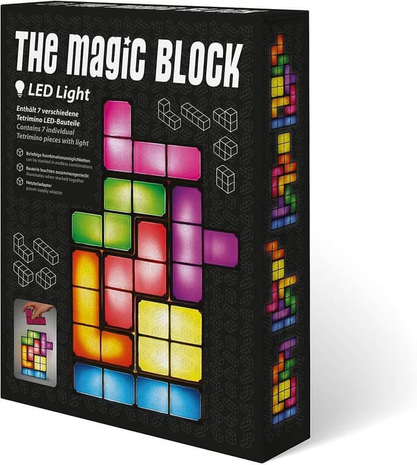 Goods+gadgets Lamp Stackable Led Table Lamp Mood Light Retro Tetris Lamp Lamp Building Blocks