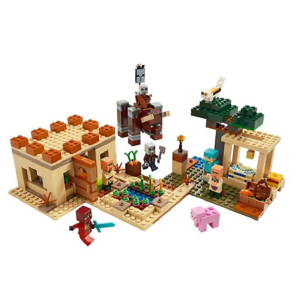 Building Blocks The Illager Raid Model Bricks Sets Gifts Toys For Children Kids Boys Girls