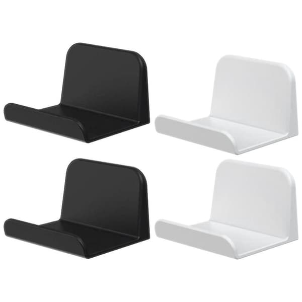 2-pak Vægbeslag til PS4-controller, hovedtelefonholder, headsetholder, krogstand til gamingcontroller, kabler, gamepad, paraply Black