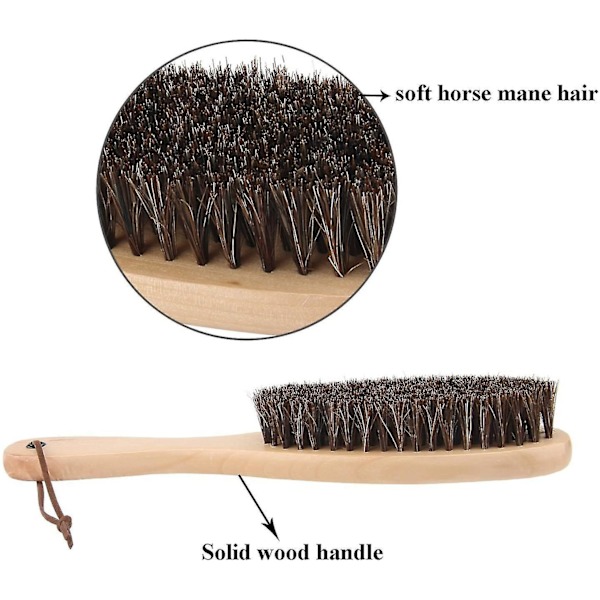 Lint-free Clothes Brush, With Soft Real Hair And Wooden Handle