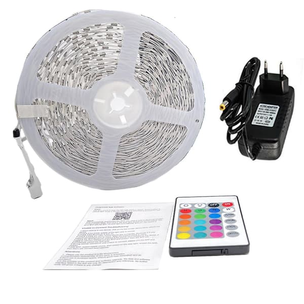 Tooth Led Strips 15 Meters - Rgb Lighting With Remote Control Smd 5050 Color Adjustment 10M