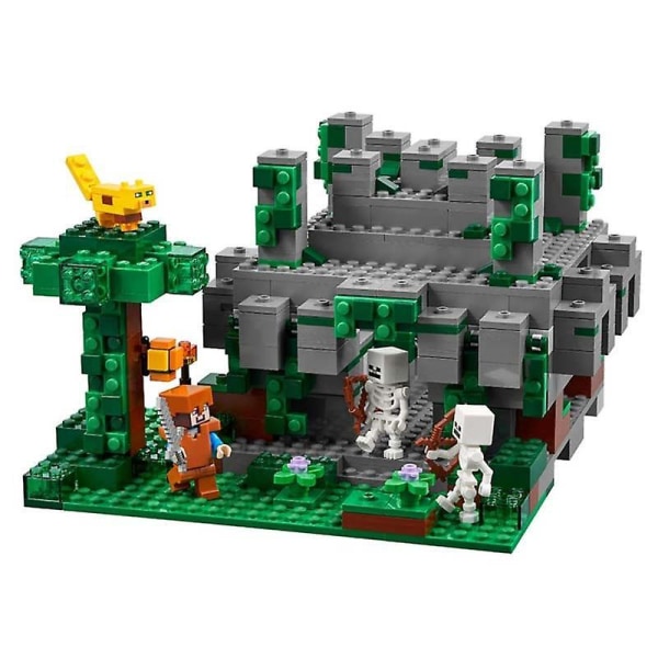 The Jungle Temple Model Building Blocks With My World Action Figures Bricks Set Gifts  Toys For Children Kids Boys Girls