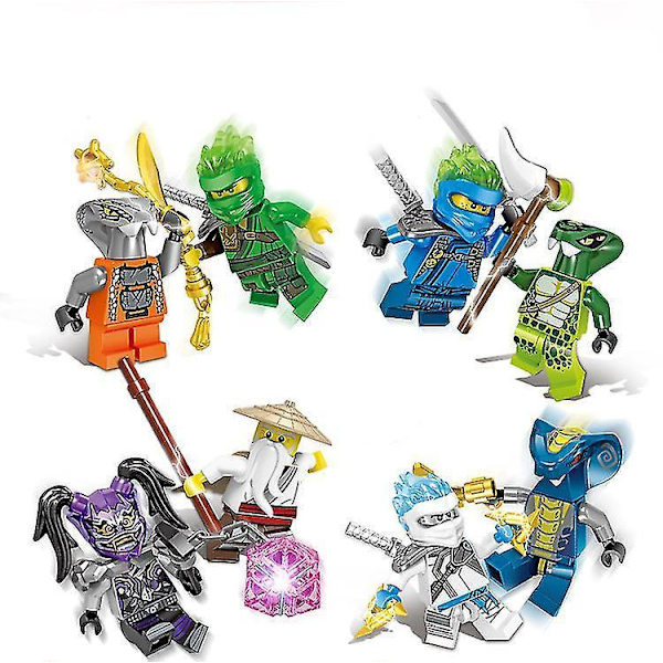 Ninja Minifigurer Sæt 24 Pak Action Figur Anime Shinobi Dukke Børnelegetøj Fødselsdagsfest Gaver