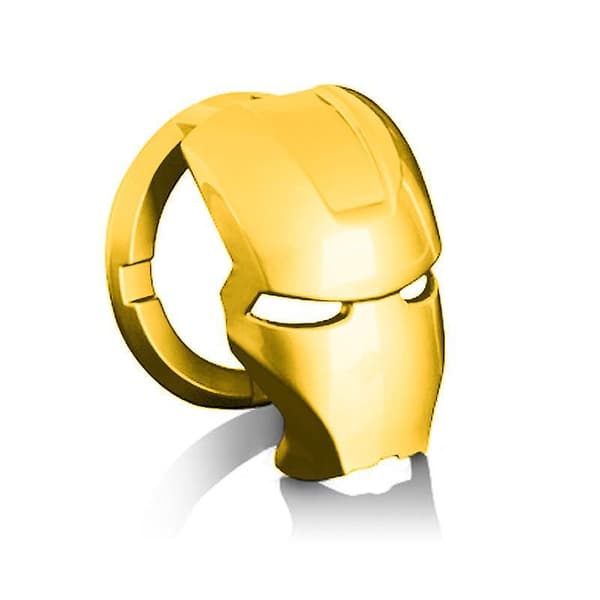 3d Iron Man Car Interior Decoration Accessories One Button Start Cover Ignition Switch Protective Gold