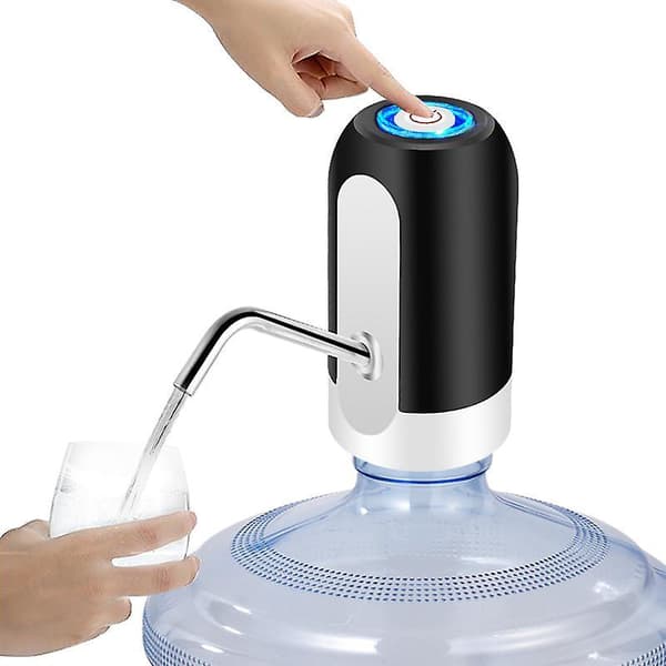 Bottled Water Dispenser With Automatic Usb Charging Pump, Suitable For Outdoor Or Kitchen (black)