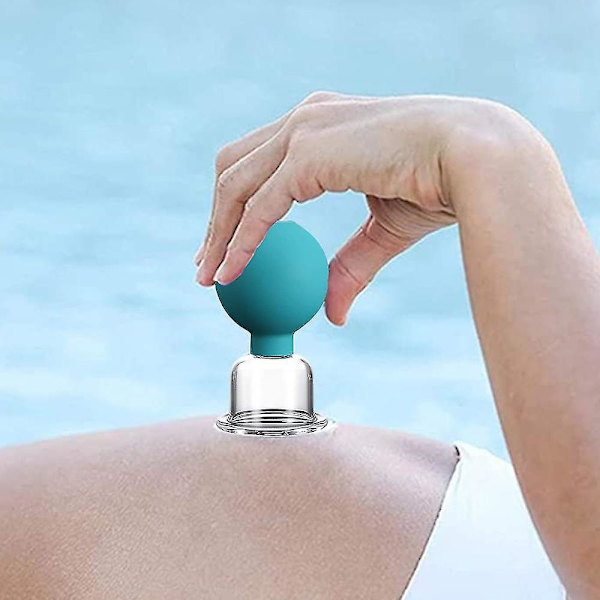 Cupping Glasses With Suction Ball [4 Pieces] - High-quality Cupping Green