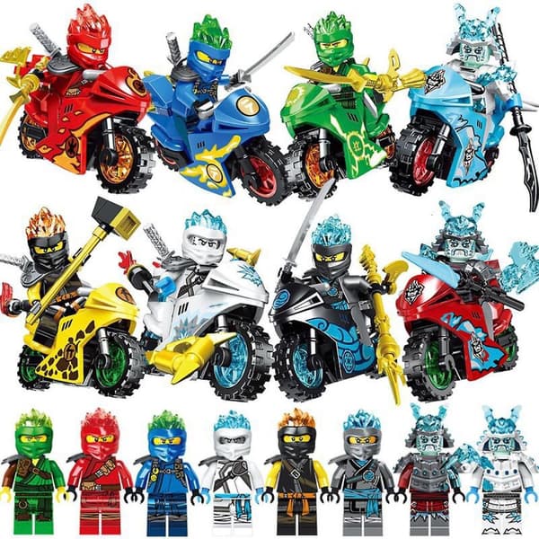 Phantom Ninja Motorcycle Building Block Minifigure 8pcs Building Block Toy