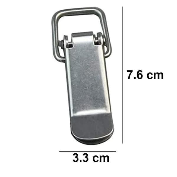 Stainless Steel Spring Loaded Toggle Latch Catch Clamp Clip For Trunk, Case, Box, And Chest With 8 Pack