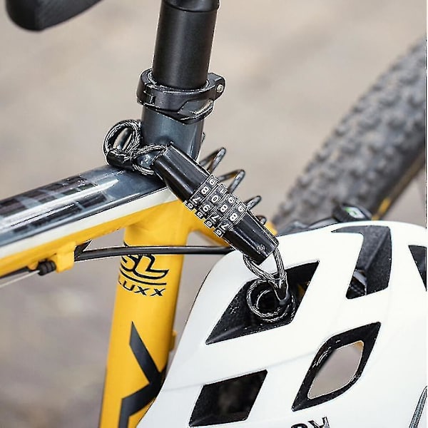 Password Enabled Bicycle Helmet Anti-theft Lock