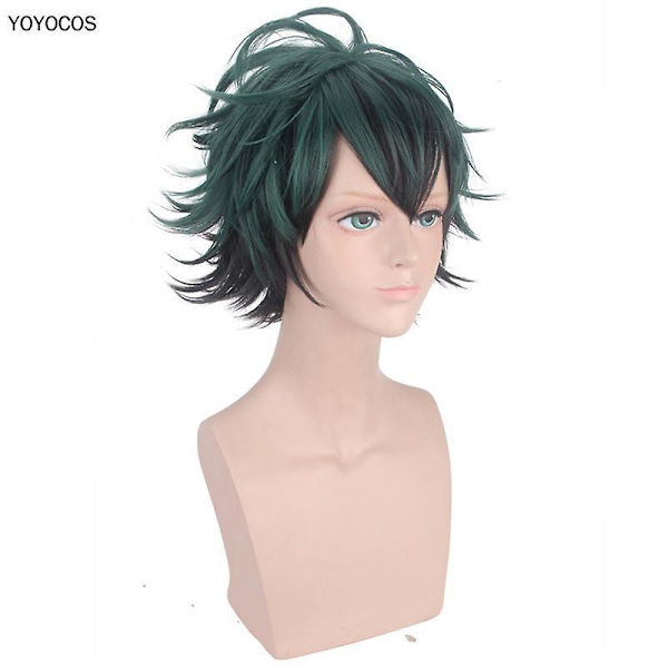 My Hero Academy Izuku Midoriya Cos Wig Black And Green Gradient, Curly Kick-backboku No Hero Academia Academy Cosplay