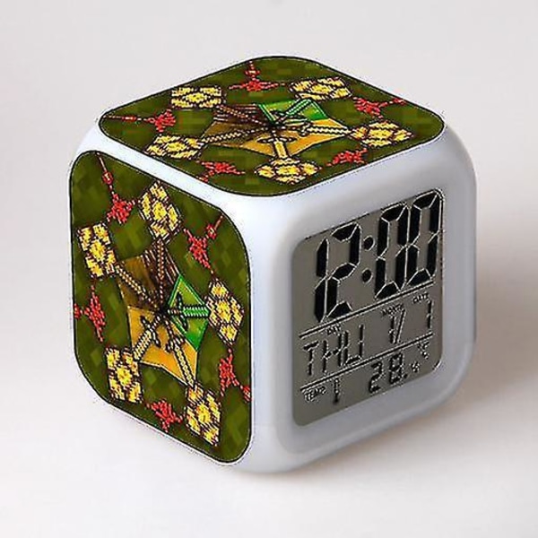 Coscelia My World Alarm Clock Colorful Color Changing Square Alarm Clock Led Night Light Gift