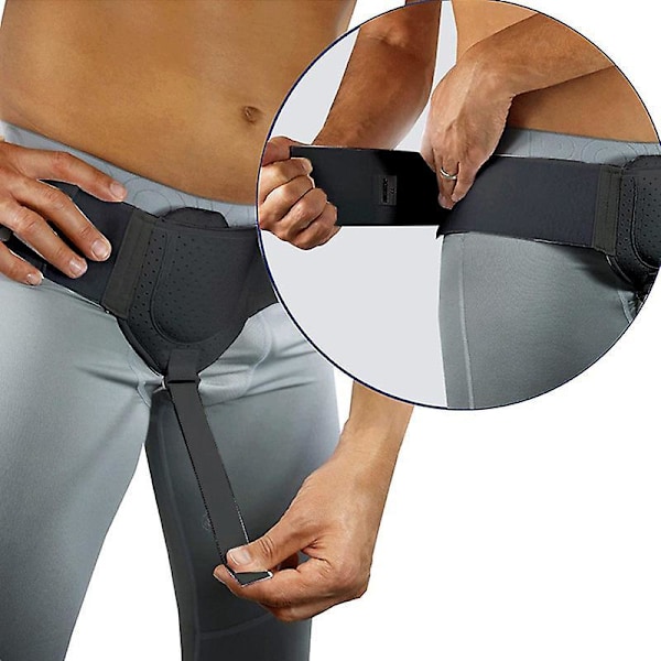 Hernia Guard /inguinal Hernia Belt For Men /left Or Right Side /post Surgery Inguinal Hernia Support Truss Black
