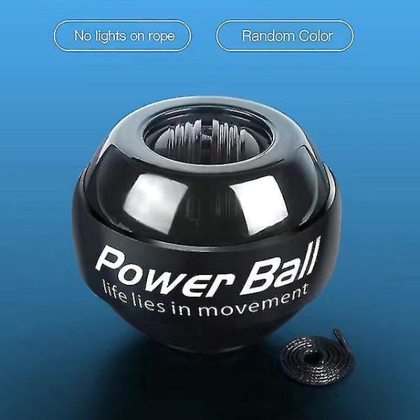 Wrist Ball Self-starting Gyroscope Powerball Gyro Power Hand Ball Musc Black rope to start